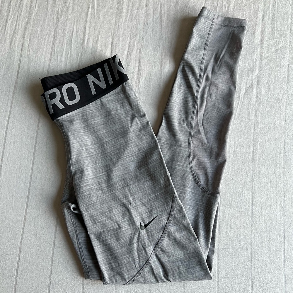 Nike Pro Dri Fit Leggings Full Length Gray
